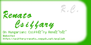 renato csiffary business card